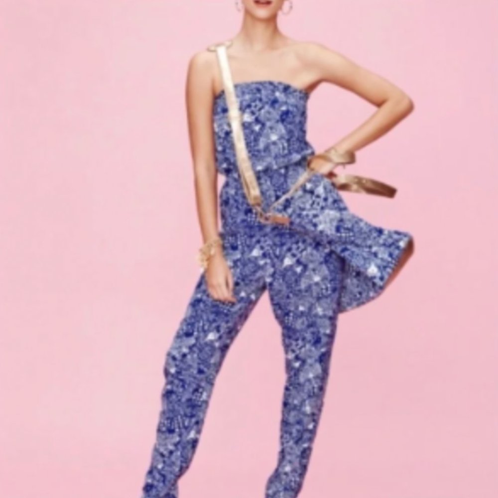 Lilly Pulitzer For Target Upstream Jumpsuit Strapless Women’s Size Extra Large